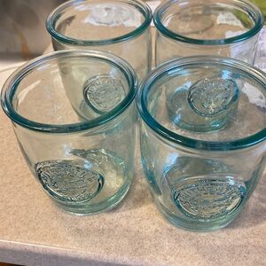 San Miguel 100% authentic Recycled glass. Set of 4. Excellent condition